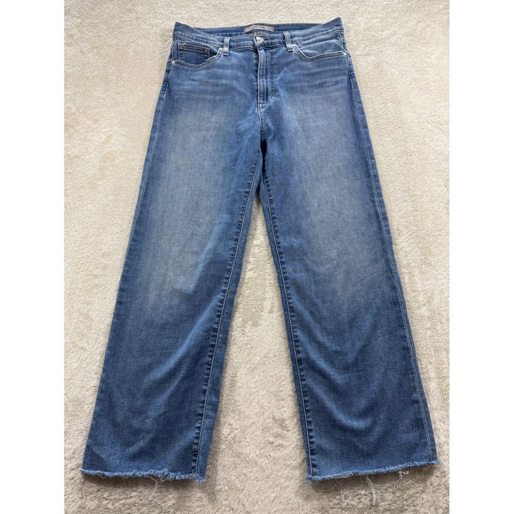 Joe's Jeans Womens Wide Leg Crop‎ Raw Hem Blue Jeans 29 Meas: 30x26